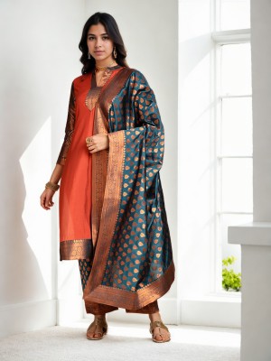 sagarika Solid Kurta, Palazzo & Dupatta Set