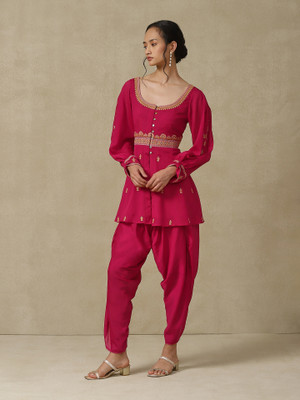 aarke Ritu Kumar Embroidered Kurta, Dhoti Pant & Dupatta Set