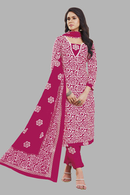 SHREE JEENMATA COLLECTION Printed Kurta, Churidar & Dupatta Set