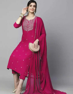 Kavya Collection Embroidered Kurta, Trouser/Pant & Dupatta Set