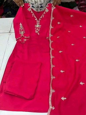 ROHEENI CREATION Embroidered Kurta, Trouser/Pant & Dupatta Set