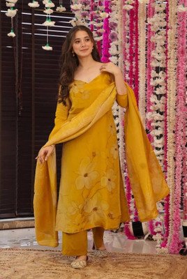 Vaidehi Fashion Embroidered Kurta, Trouser/Pant & Dupatta Set