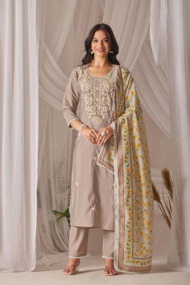 RANGTARA Embroidered Kurta, Trouser/Pant & Dupatta Set