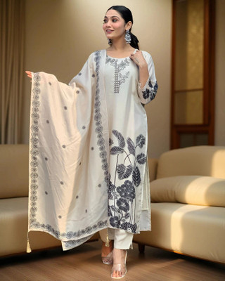 HOUSE OF COMMON Printed Kurta, Trouser/Pant & Dupatta Set