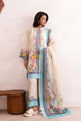 VeerVastra Printed Kurta, Palazzo & Dupatta Set