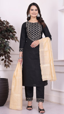 Avnisa Enterprise Embroidered Kurta, Trouser/Pant & Dupatta Set