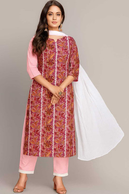 CornHubb.in Printed Kurta, Trouser/Pant & Dupatta Set