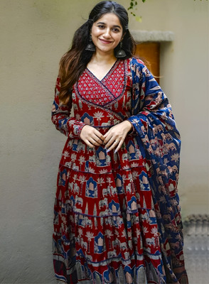 ARMH LIFESTYLE Printed Kurta, Palazzo & Dupatta Set