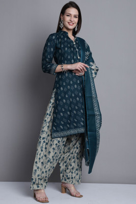 VihaanExim Printed Kurta, Patiala & Dupatta Set