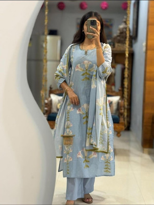MAHADEV CREATION Printed Kurta, Palazzo & Dupatta Set