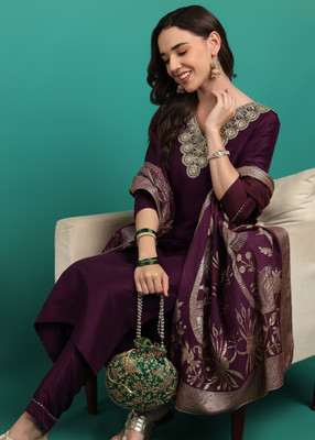 DSK STUDIO Women Kurti Pant Dupatta Set