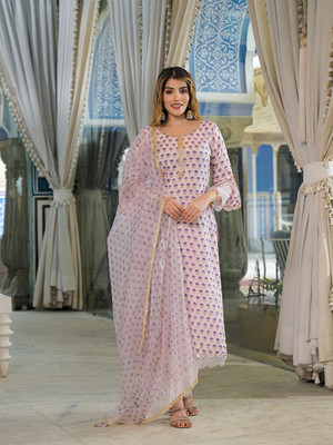 DIVENA Floral Print Kurta, Trouser/Pant & Dupatta Set