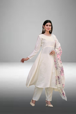 clothstory Solid Kurta, Trouser/Pant & Dupatta Set