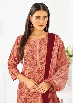Larqi Floral Print Kurta, Trouser/Pant & Dupatta Set