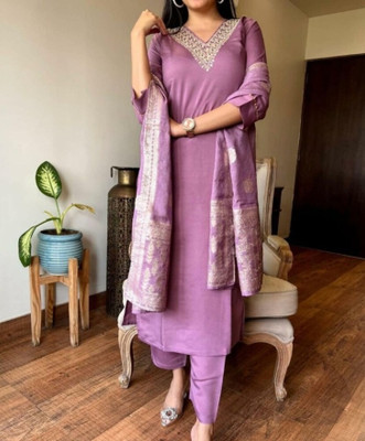 Lensya Paisley Anarkali Kurta, Bottom & Dupatta Set