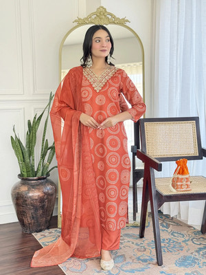 Prime Poster Embroidered Kurta, Trouser/Pant & Dupatta Set