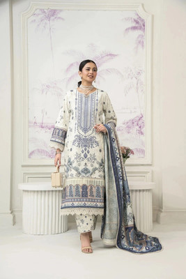 FABLISS Printed Kurta, Palazzo & Dupatta Set