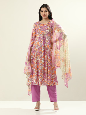 Jaipur Kurti Embroidered Kurta, Trouser/Pant & Dupatta Set