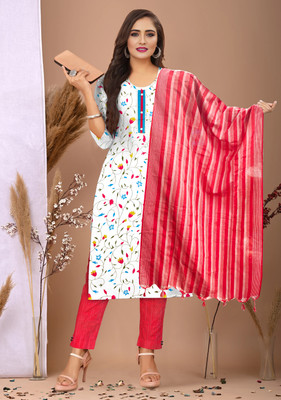 Aqib collection Printed Kurta, Trouser/Pant & Dupatta Set