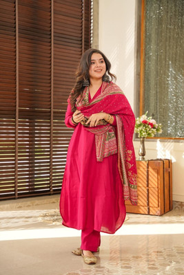 RADHEKRISHNA FASHIONABLES Embroidered Kurta, Salwar & Dupatta Set