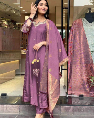 Marmika Fab Embroidered Kurta, Salwar & Dupatta Set