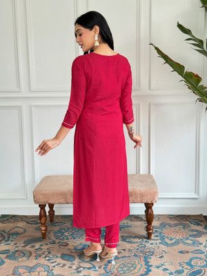 SHREE KSHETRAPAL CREATION Embroidered Kurta, Trouser/Pant & Dupatta Set