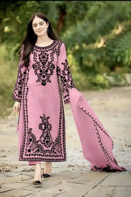 PILUDI HOUSE Embroidered Kurta, Salwar & Dupatta Set