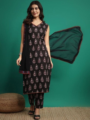 voguebyavantika Floral Print Kurta, Trouser/Pant & Dupatta Set