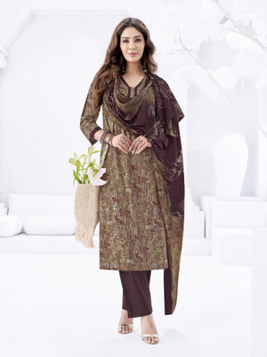 Larqi Floral Print Kurta, Trouser/Pant & Dupatta Set