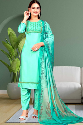 anjali fashion Self Design Kurta, Churidar & Dupatta Set