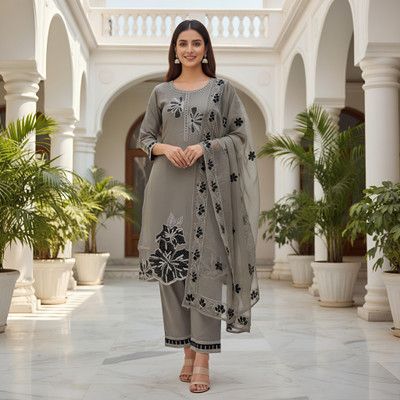 ELIRABYBHIMWANIS Floral Print Kurta, Salwar & Dupatta Set