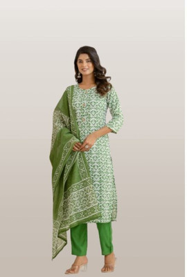 Jaipur fashion factory Printed Kurta, Trouser/Pant & Dupatta Set