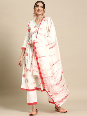 Sangria Embroidered Anarkali Kurta, Bottom & Dupatta Set