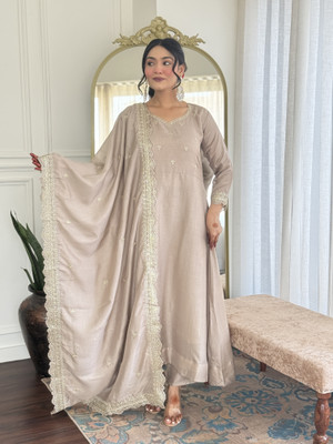 TVASMI Embroidered Kurta, Trouser/Pant & Dupatta Set