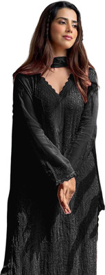 ANAGH Solid Kurta, Palazzo & Dupatta Set