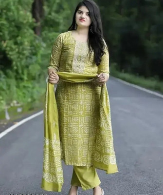 Claria Creation Embroidered, Printed Kurta, Trouser/Pant & Dupatta Set