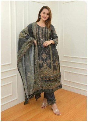 Priyal Designer Printed Kurta, Trouser/Pant & Dupatta Set