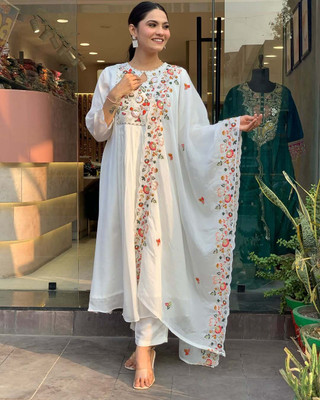 RN Fashion Self Design Kurta, Trouser/Pant & Dupatta Set