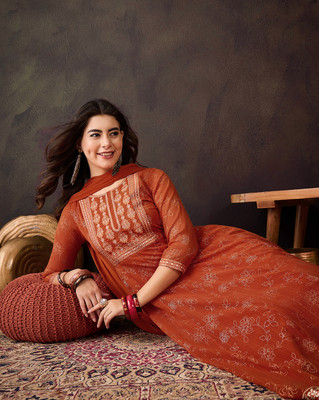 Tasrika Printed Kurta, Trouser/Pant & Dupatta Set