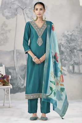 REPIBON Embroidered Kurta, Salwar & Dupatta Set