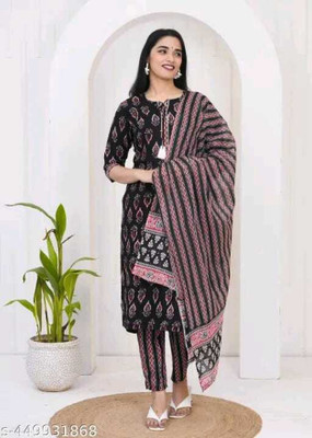 Jaipur fashion factory Printed Kurta, Trouser/Pant & Dupatta Set