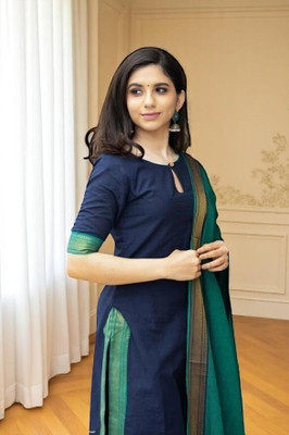 ORRIYA Embroidered Kurta, Trouser/Pant & Dupatta Set