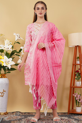 ZA STORE Floral Print Kurta, Trouser/Pant & Dupatta Set