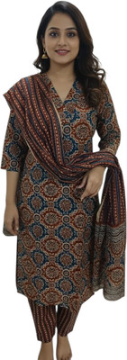 Profitrs Printed Kurta, Trouser/Pant & Dupatta Set