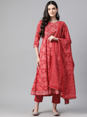 YURI'S Embroidered Kurta, Trouser/Pant & Dupatta Set