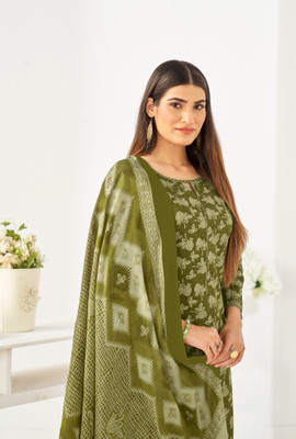 Larqi Floral Print Kurta, Trouser/Pant & Dupatta Set