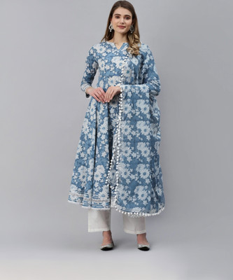 DIVENA Floral Print Kurta, Trouser/Pant & Dupatta Set