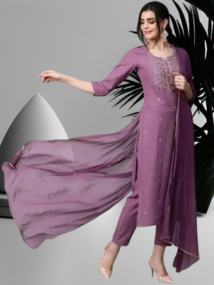 Gulshan Embroidered Anarkali Kurta, Bottom & Dupatta Set