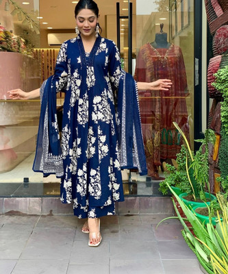 ansgarments Embroidered Kurta, Trouser/Pant & Dupatta Set