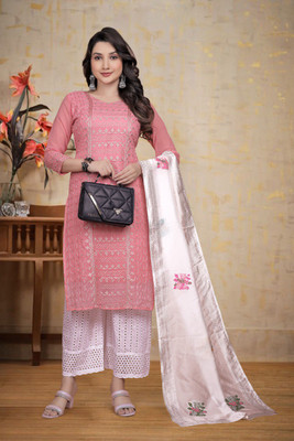 swara creation Self Design Kurta, Palazzo & Dupatta Set